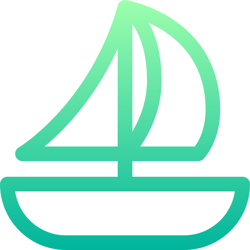 segelboot Basic Gradient Lineal color icon