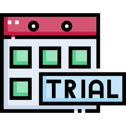Trial Detailed Straight Lineal color icon