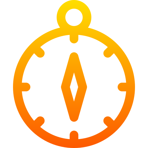 brújula Basic Gradient Lineal color icono