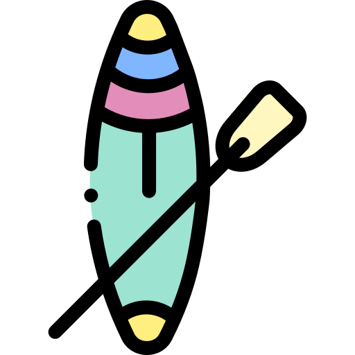 Paddle surf Detailed Rounded Lineal color icon