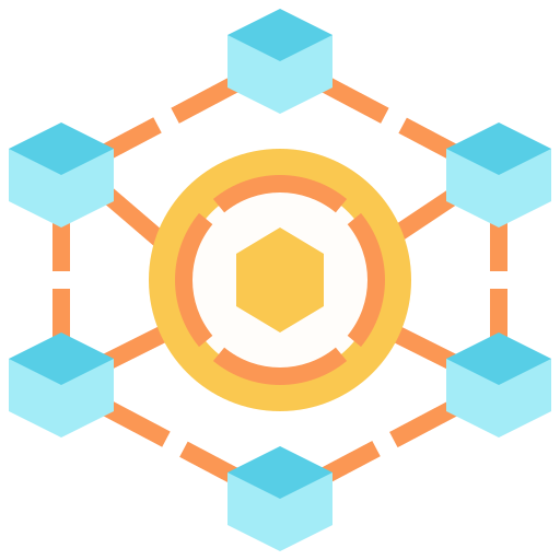 blockchain Linector Flat ikona