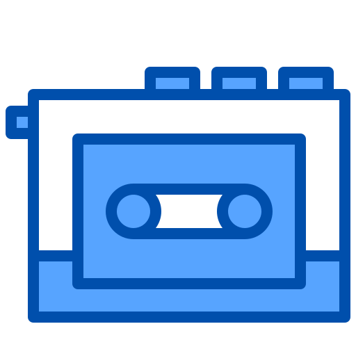 Tape player xnimrodx Blue icon