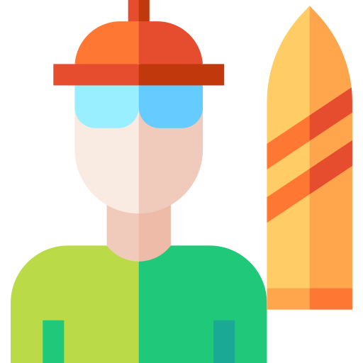 Skier Basic Straight Flat icon