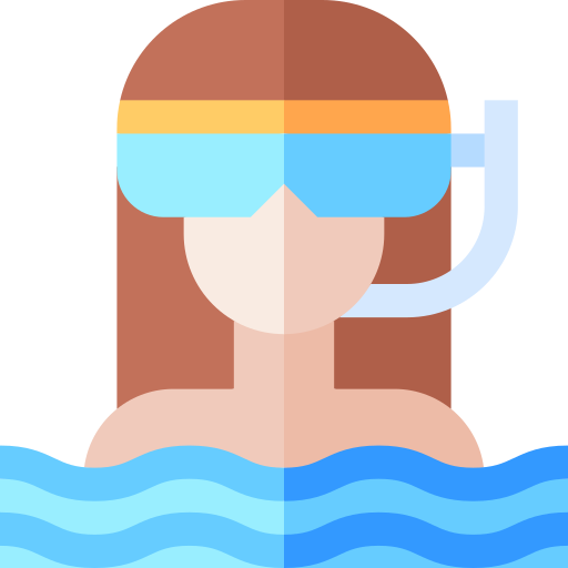 Scuba diving Basic Straight Flat icon