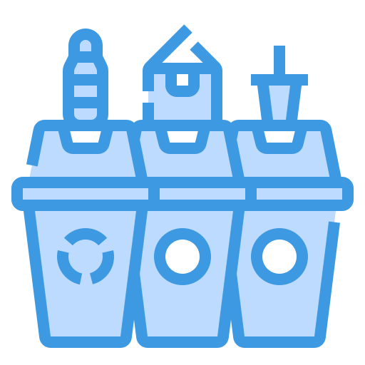 secchio della spazzature itim2101 Blue icona