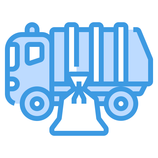 Garbage truck itim2101 Blue icon