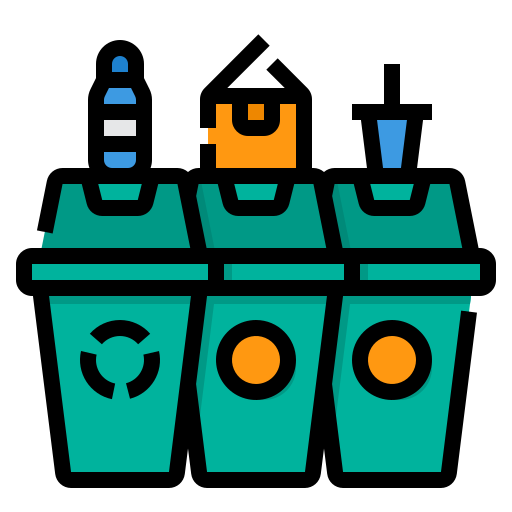 Garbage bin itim2101 Lineal Color icon