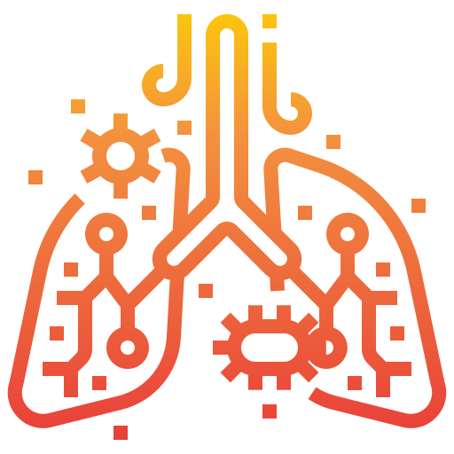 pulmón itim2101 Gradient icono