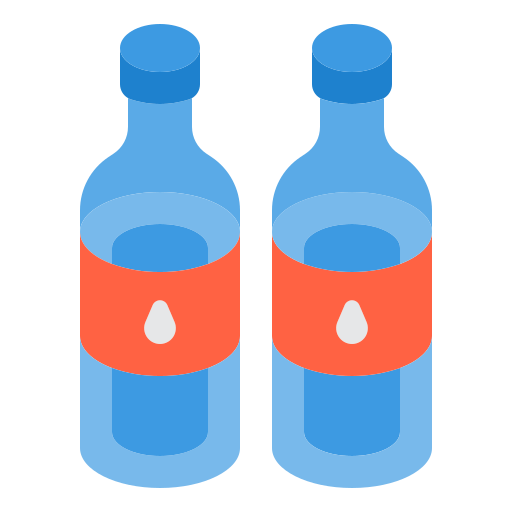 Бутылка с водой itim2101 Flat иконка