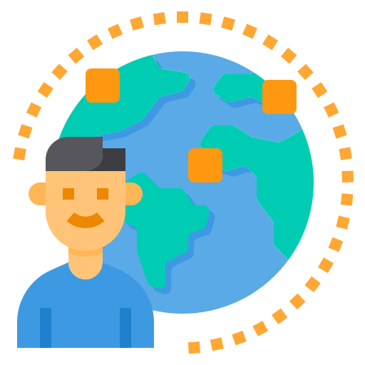 Global network itim2101 Flat icon