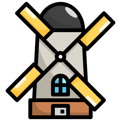 Windmill Generic Outline Color icon