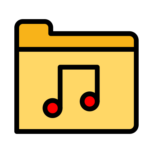 folder audio Generic Outline Color ikona
