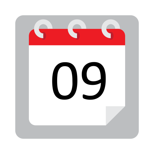 kalender datum Basic Straight Flat icoon