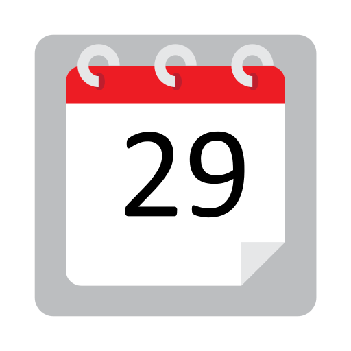 Calendar date Basic Straight Flat icon