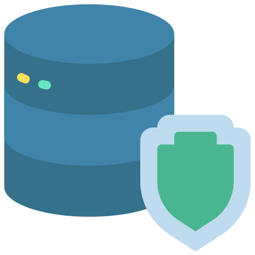Secure data Juicy Fish Flat icon