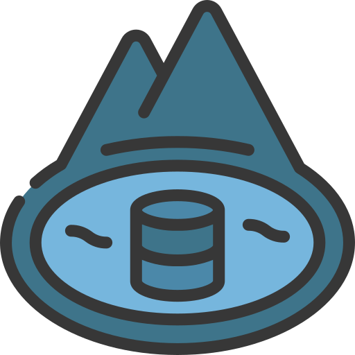 Data lake Juicy Fish Soft-fill icon