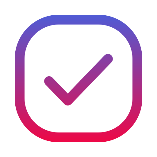 Checkbox Super Basic Rounded Gradient icon