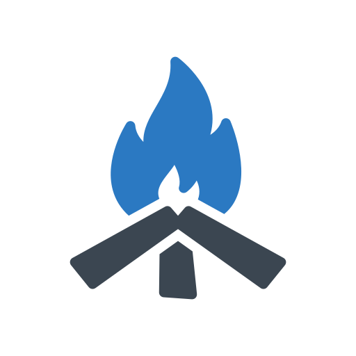 kampvuur Generic Blue icoon