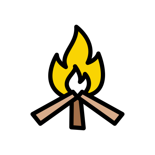 Campfire Vector Stall Lineal Color icon