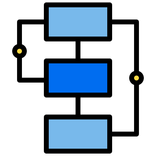 순서도 xnimrodx Lineal Color icon