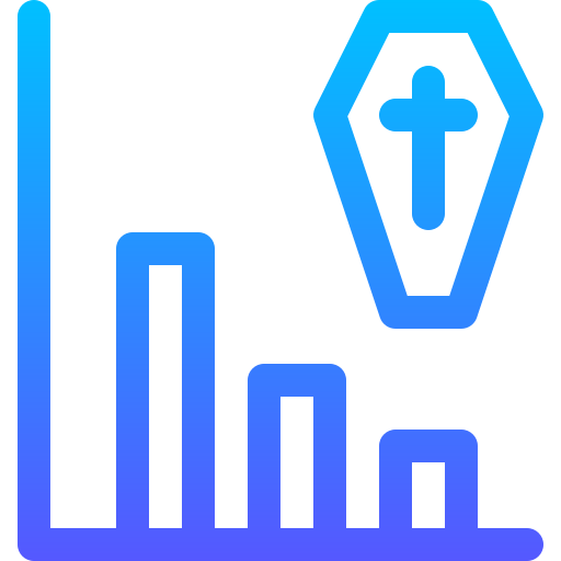 Death Basic Gradient Lineal color icon