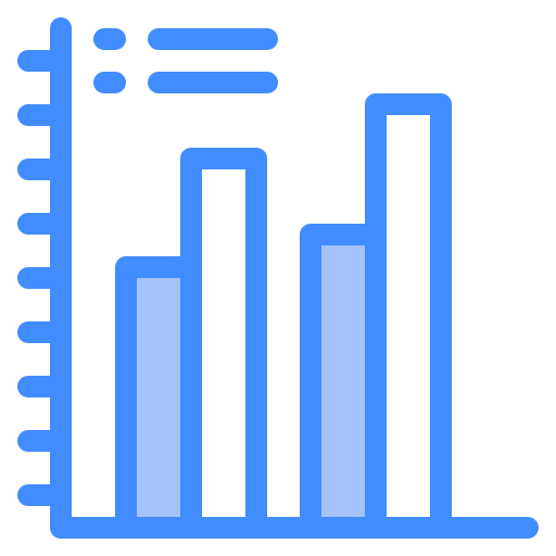 gráfico de barras Generic Blue Ícone