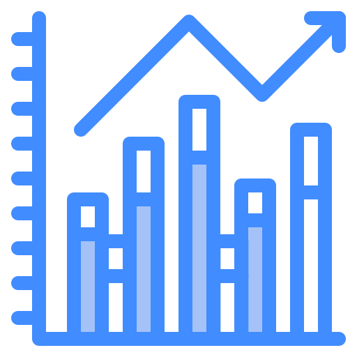 gráfico de barras Generic Blue icono