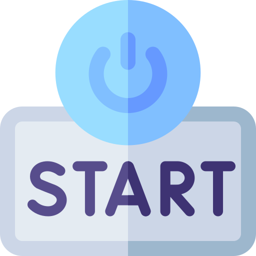 botón de inicio Basic Rounded Flat icono