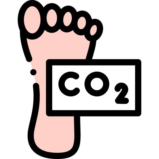co2-fußabdruck Detailed Rounded Lineal color icon