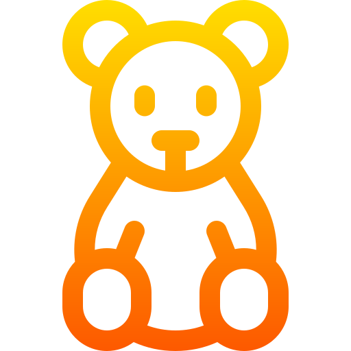 oso de peluche Basic Gradient Lineal color icono