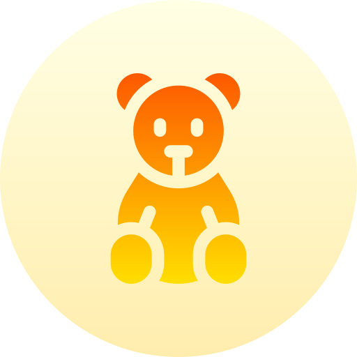 Teddy bear Basic Gradient Circular icon