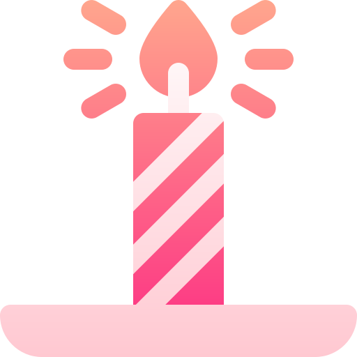 Birthday candle Basic Gradient Gradient icon