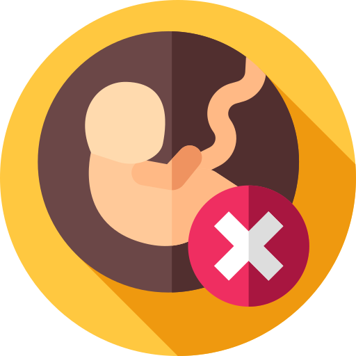 aborto Flat Circular Flat icono