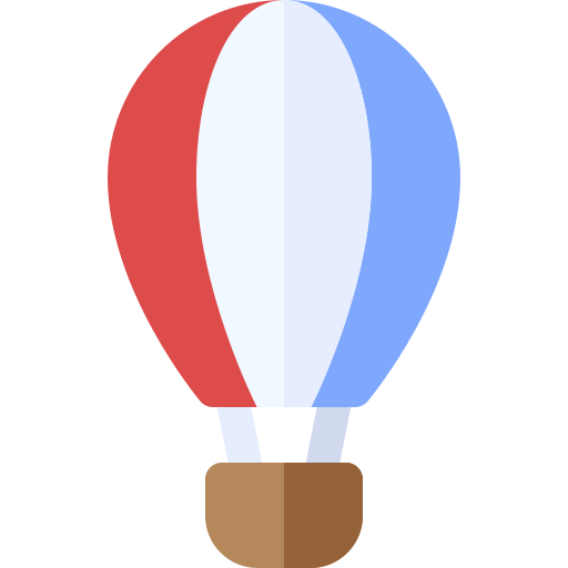montgolfière Basic Rounded Flat Icône