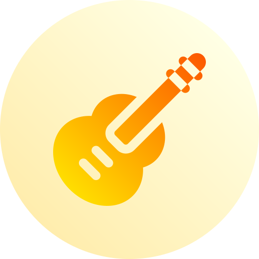 guitarra Basic Gradient Circular Ícone