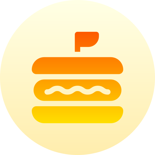hot dog Basic Gradient Circular icono