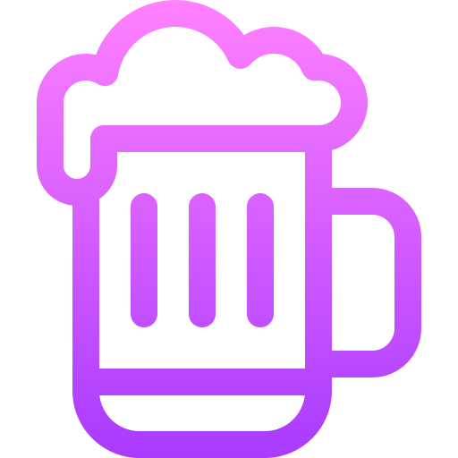 맥주 잔 Basic Gradient Lineal color icon