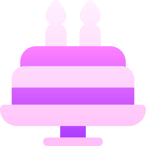 Торт на день рождения Basic Gradient Gradient иконка