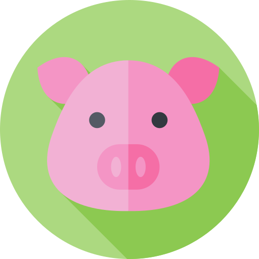 豚 Flat Circular Flat icon