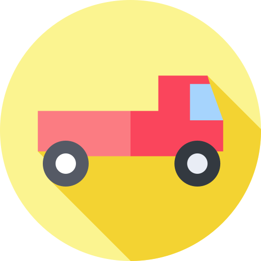 vrachtauto Flat Circular Flat icoon