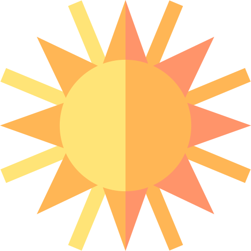 солнце Basic Straight Flat иконка