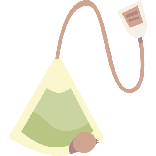 torebka herbaty Cartoon Flat ikona