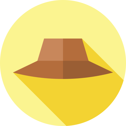 hoed Flat Circular Flat icoon
