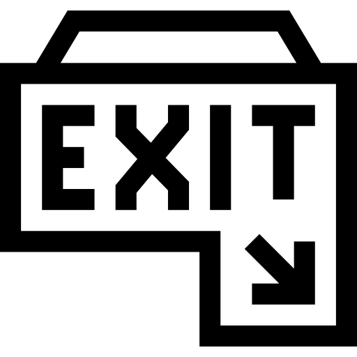 sortir Basic Straight Lineal Icône