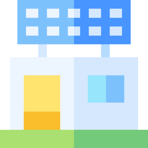 Solar panel Basic Straight Flat icon