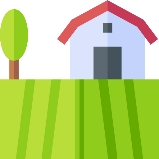 boerderij Basic Straight Flat icoon