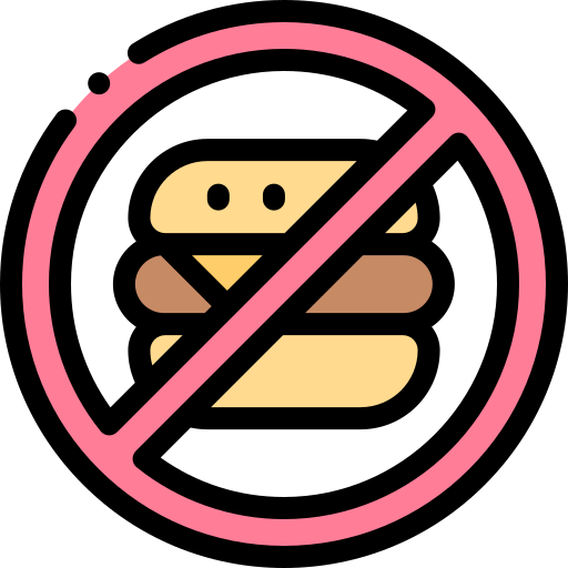 No food Detailed Rounded Lineal color icon