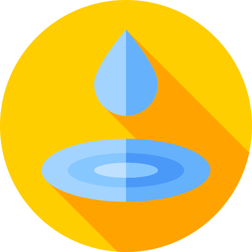 Droplet Flat Circular Flat icon