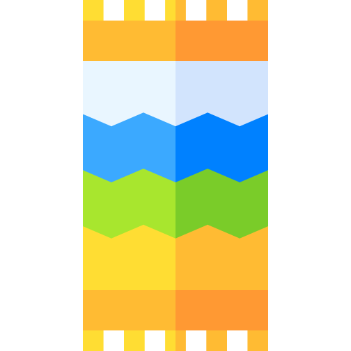 Beach towel Basic Straight Flat icon