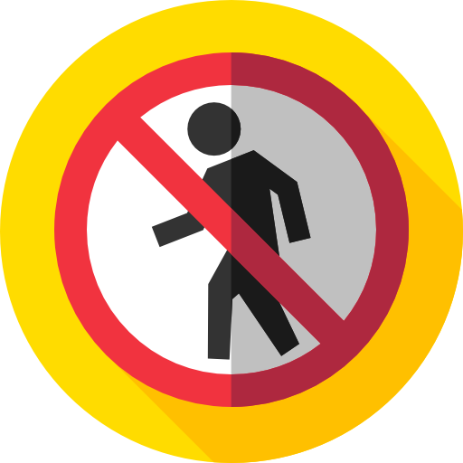 Pedestrian Flat Circular Flat icon